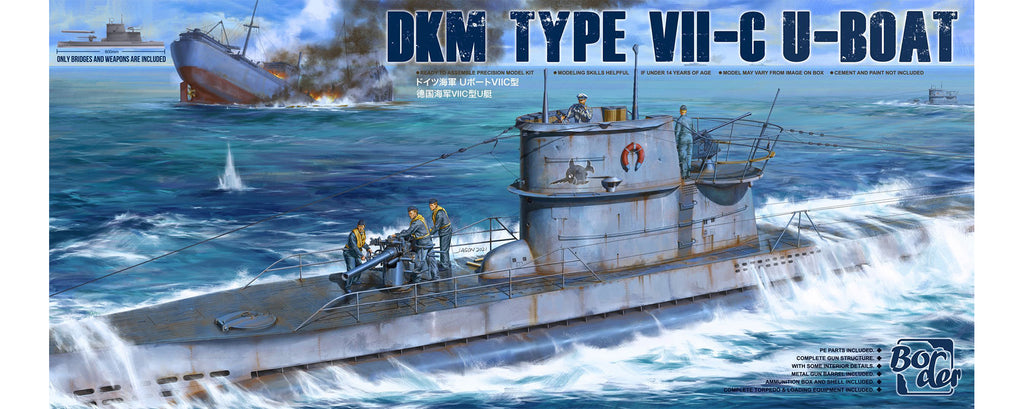 DKM Type VII-C U-boat, Border Model 1/35