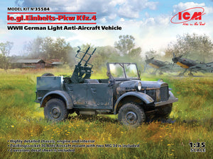 le.gl.Einheitz-Pkw Kfz.4 WWII German Light Anti-Aircraft Vehicle, ICM 1/35